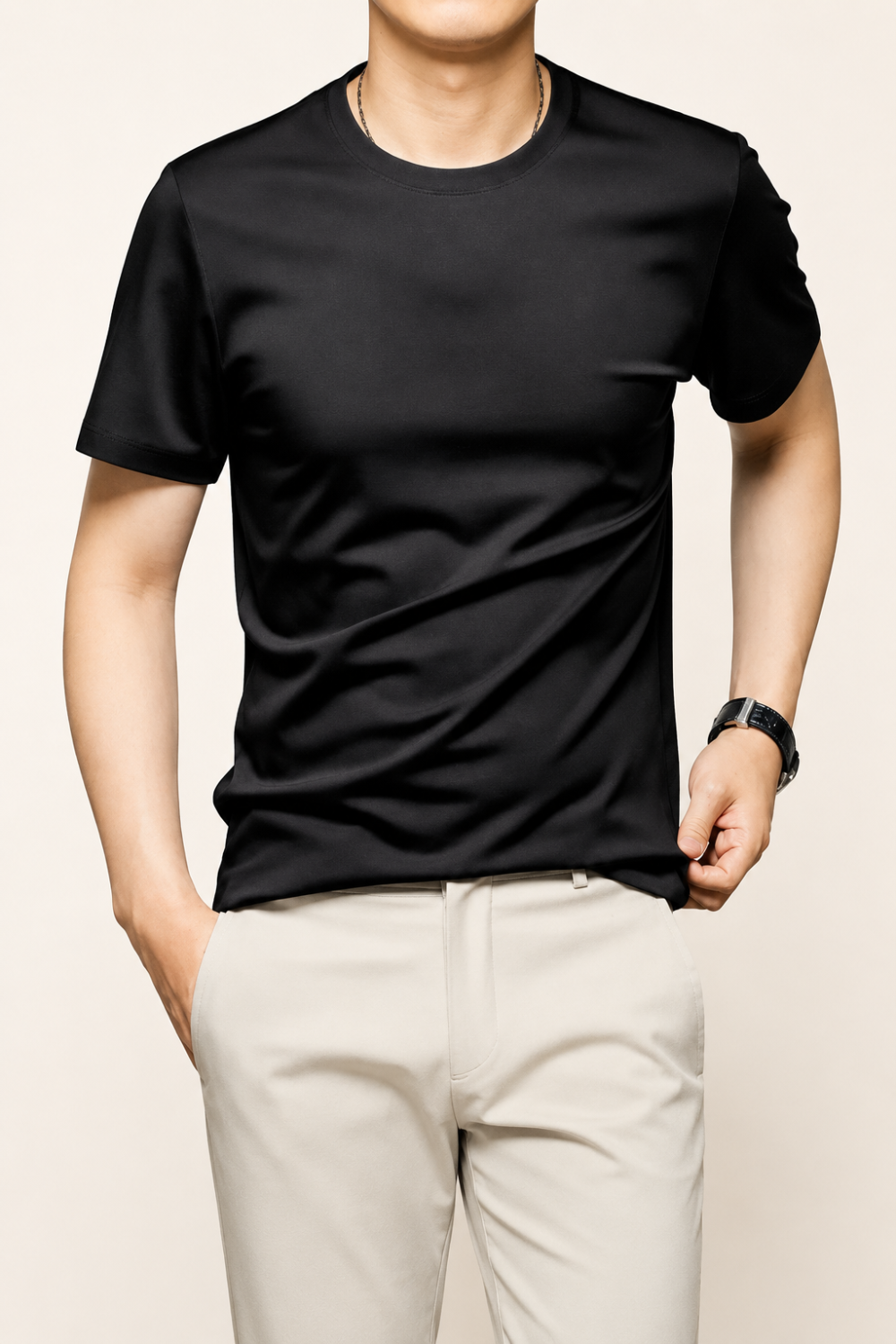 Suave アイスシルク クルーネックTシャツ