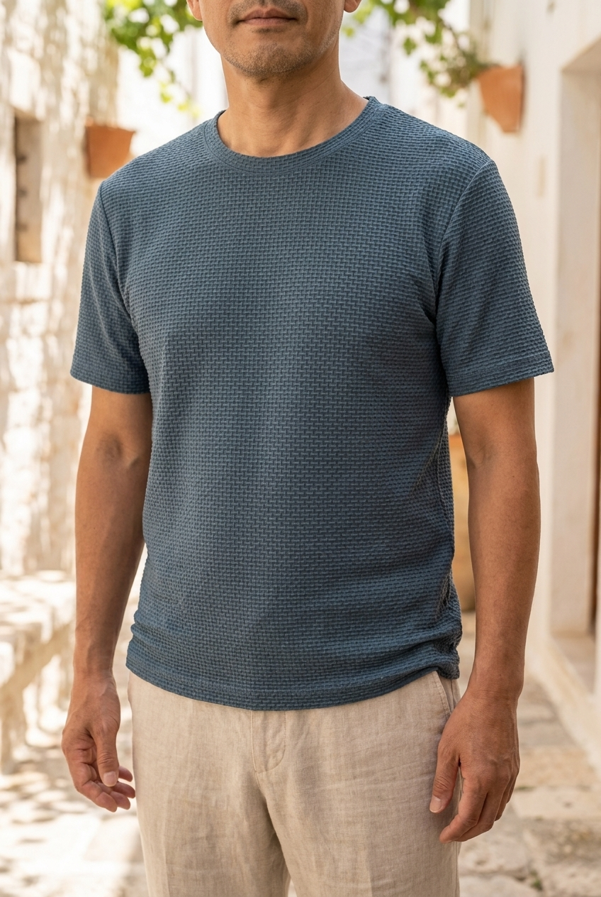 Frais アイスシルク ワッフルTシャツ